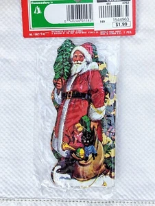 Vintage Weihnachten Stanzpapier Weihnachtsmann Geschichtenbuch/Gedichte Ornament Neu aus altem Lagerbestand - Bild 1 von 5