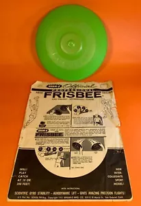 1966 Vintage Wham-O FRISBEE Lime Green + 1964 Official Professional Instructions - Picture 1 of 12