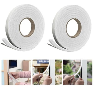 Cinta excluidora de corrientes de aire de espuma tira de sellado para clima aislamiento puerta ventana paquete de 2 - Imagen 1 de 5