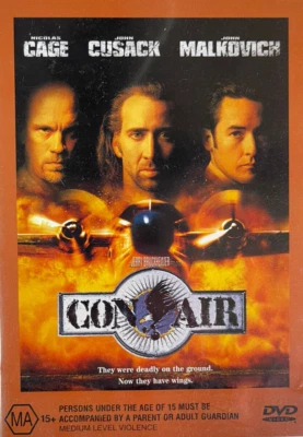 Con Air DVD Action Film Movie Nicholas Cage John Cusack Malkovich Buscemi PAL 4 - image 1 of 4