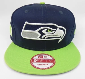 CAPPELLO BERRETTO SEATTLE SEAHAWKS NEW ERA NFL 2 TONI VERDE FL LOGO SNAPBACK 9FIFTY NUOVO CON ETICHETTE! - Foto 1 di 10