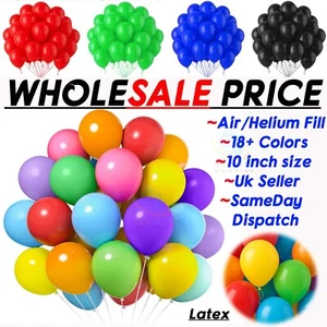 100 X Latex PLAIN BALOON BALLONS helium BALLOONS Quality Party Birthday Wedding - Picture 1 of 18