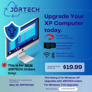 Upgrade Listing for JDRTECH Orders with Windows XP Systems Low-Profile SFF PCs - Picture 1 of 8