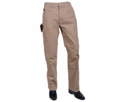 FARAH CLASSIC FABS4017 Mens Trouser Flat Front Straight Tobacco 210 Cotton Twill