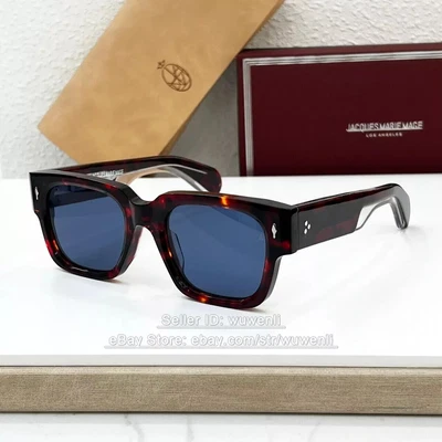 Gafas de sol cuadradas artesanales unisex JMM ENZO - negras azules 51□23 Foto 1 de 4