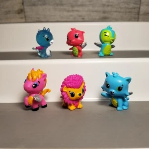 6 Glitter Wing Hatchimals Colleggtible Mini Figures Birds Cat Lion Horse Draggle - Picture 1 of 7