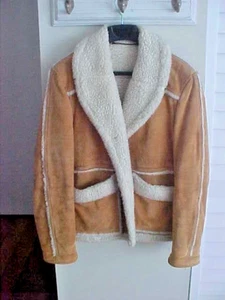 Vintage Stetson 1970s SHEARLING SHEEPSKIN COAT Ranch Jacket Men' Size 40 - Picture 1 of 9