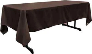 60" x 84" Long Rectangular Tablecloth - Polyester Poplin Tablecloth for Events - Picture 1 of 43