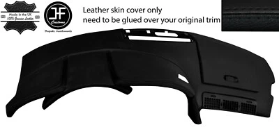 CUBIERTA DE CUERO REAL PARA SALPICADERO NEGRO Y NEGRO PARA CORVETTE C4 90-93 Foto 1 de 2