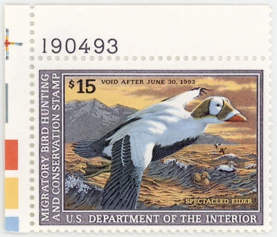 US Scott #RW59 Margin/Plate # | Mint NH | VF Very Fine - Image 1 of 2