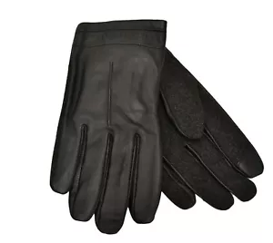 Calvin Klein mens Leather Gloves Large Black - Picture 1 of 9