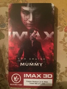 THE MUMMY Biglietto/Movie Card da Collezione TOM CRUISE IMAX - Foto 1 di 2