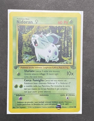 1999 Pokemon 1st First Edition Italian Jungle Set NIDORAN - #57/64 - Non-Holo - Image 1 of 4