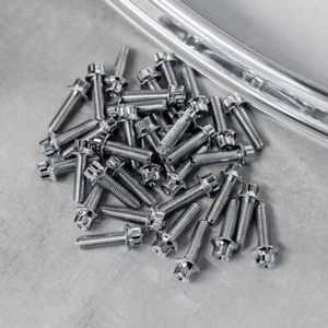 120 viti per cerchioni M7 24 mm cromate 2 pezzi BBS RM LM OZ RH due pezzi - Foto 1 di 2