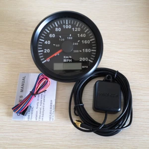85mm Black GPS Speedometer300KM/H 200MPH for Car Truck Motorcycle Marine 12V/24V - Picture 1 of 7