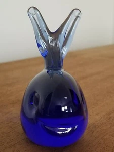 MURANO ITALIEN KUNST GLAS KOBALTBLAU WAL FIGUR BRIEFBESCHWERER V NASON - Bild 1 von 5
