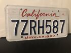 2000 California License Plate 7ZRH587