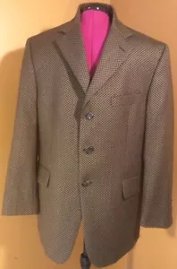 Bachrach Cessilstrona Super 100'S Blazer Mens 42C-S 100% Wool Jacket Sports Coat - Picture 1 of 12
