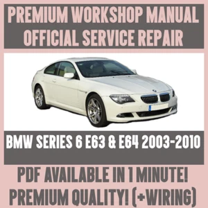 WERKSTATTHANDBUCH SERVICE & REPARATURANLEITUNG für BMW E63 & E64 2003-2010 + VERKABELUNG - Bild 1 von 5