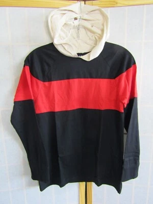 NWT Place Black/Red/Cream Long Sleeve Youth Hoodie T-Shirt Size L (10-12) - Image 1 of 4