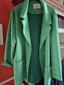 Jacke Gina Benotti, Damen , Gr. 48 , NEU , Farbe: Grün samtartig - Bild 1 von 1