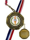 Football Victory Torch (A) 45mm Combo Medal & Ribbon Engraved Free