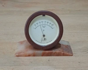 Vintage Rotatherm desktop thermometer on granite mount - Picture 1 of 3