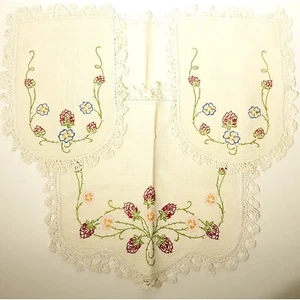 2 juegos de tocador bordado ropa de cama crochet encaje tocador bufanda - Imagen 1 de 9