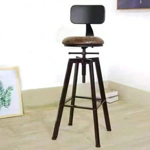 Taburete de bar industrial mostrador altura sillas silla de desayuno ajustable última - Imagen 1 de 14