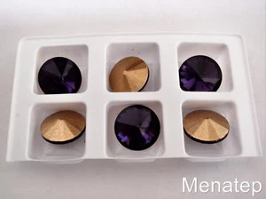 4(Four) 14 mm Rivoli Beads: Tanzanite - Picture 1 of 1