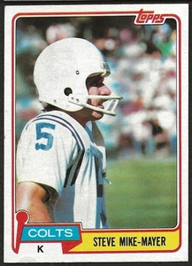 1981 Topps #277 Steve Mike-Mayer Baltimore Colts - Imagen 1 de 2