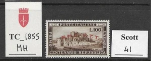 TC_1854. TRIESTE FTT. 100 Lire 1949 REPUBBLICA ROMANA. Scott 41. Mint - Picture 1 of 1