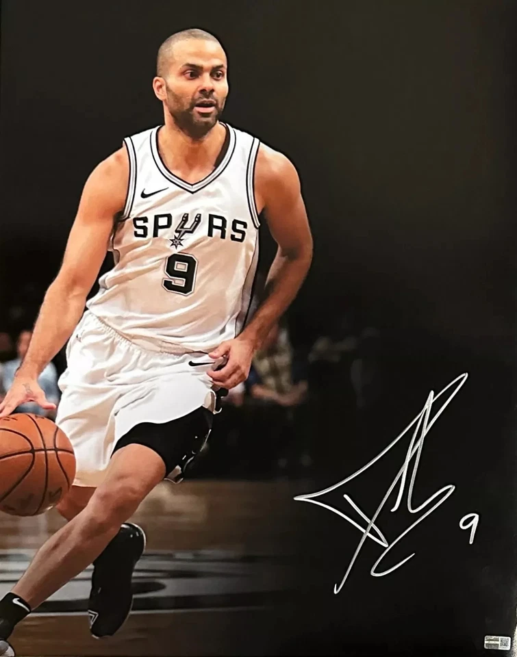 Фотография Тони Паркера с автографом 16x20 NBA San Antonio Spurs Steiner - Изображение 1 из 1