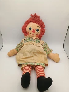Bambola vintage in stoffa Knickerbocker Raggedy Ann - altezza 16" - Foto 1 di 12