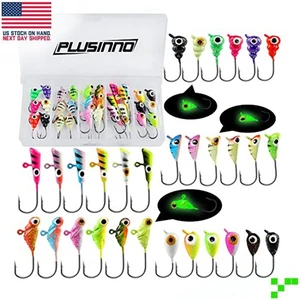50 pcs Ice Fishing Jigs Kit Lures Walleye Perch Heads Tackle Panfish Crappie - Picture 1 of 8