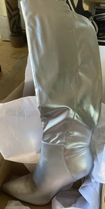Beautiful Silver Woman’s Knee High Sexy Boots - Picture 1 of 5