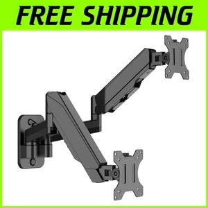 Dual Monitor Wall Mount for 17-32" Screens, Gas Spring Arms - Picture 1 of 10