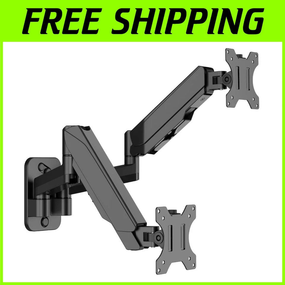 Dual Monitor Wall Mount for 17-32" Screens, Gas Spring Arms - Image 1 of 4