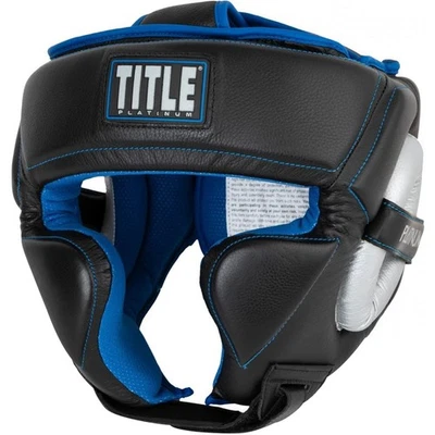 Title Boxing Platinum Perilous Training Headgear - Regular - Black/Silver - Image 1 of 4