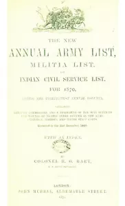 More details for victorian/colonial wars/4 vols hart&#039;s annual army list on memory stick/1870-74