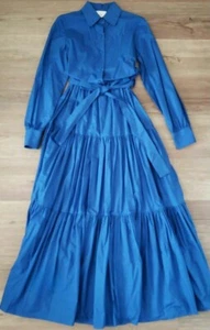 Vestido Columpio La DoubleJ Sarga Seda Estampado Multicolor Para Mujer Talla S Hecho en Italia - Imagen 1 de 9