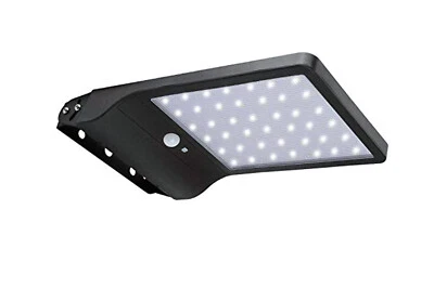 Faro Esterno Solare 20W Lampione 42 Led Sensore Movimento Sicurezza Luce Fredda