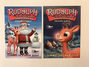 PROMO CARDS: RUDOLPH THE RED-NOSED REINDEER 2001 Dart: 2 DIFFERENT #P1 & #C-C