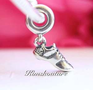 Authentic Running Shoe, Clear CZ Sterling Silver Charm 792063CZ - Picture 1 of 6