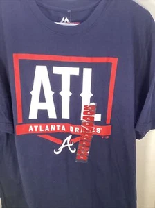 Majestic Atlanta ATL Braves T-Shirt Size XL, BNWT - Picture 1 of 4