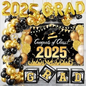 Decorazioni Laurea Classe 2025-122pz Oro Nero Decorazioni Festa Laurea - Foto 1 di 7