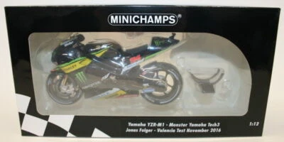 Minichamps 1/12 122 163994 Yamaha YZR-M1 Monster Jonas Folger Valencia Test 2016 - Image 1 of 4