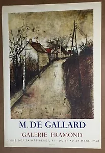 Gallard Exhibition Framond Gallery Original 58 Mourlot Hand pulled Stone Litho - Picture 1 of 2