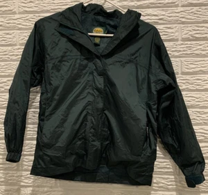 Cabela’s Kid’s Medium, Packable Rain Jacket/Coat, Green, Hood, Full Zip, Pockets - Picture 1 of 12