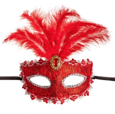 Ladies Masquerade Mask Halloween Ball Venetian Sexy Costume Fancy Dress Baroque - Image 1 of 4